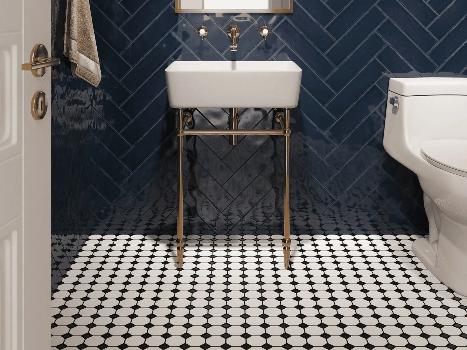 White Matte Black Gloss Tile | The Floor Shoppe